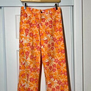 Vintage Lilly Pulitzer Men's Stuff Orange Floral Print Pants